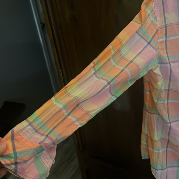 Talbots plaid button down - Picture 4 of 6